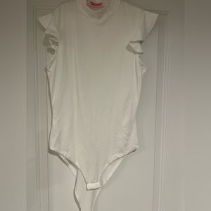 White pink lily bodysuit
